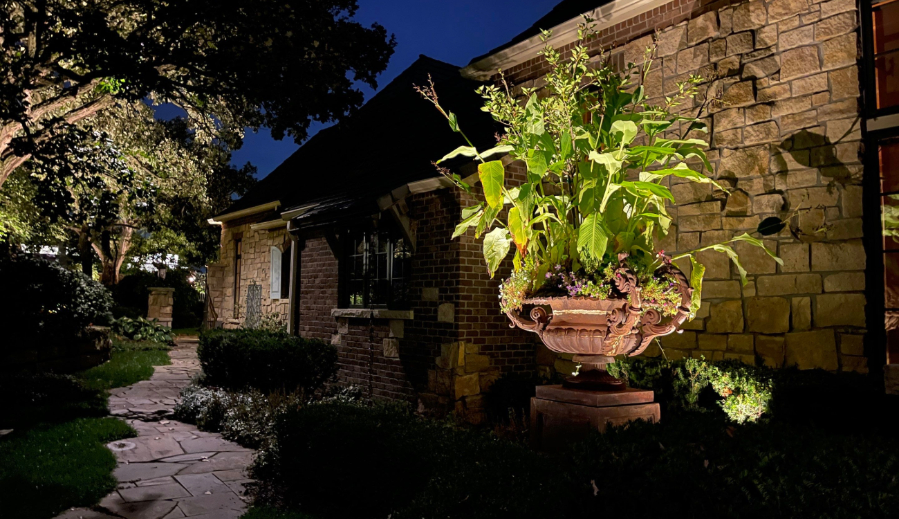 Professional low voltage landscape lighting installation