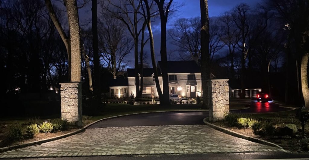 Modern house featuring professional outdoor led lighting.